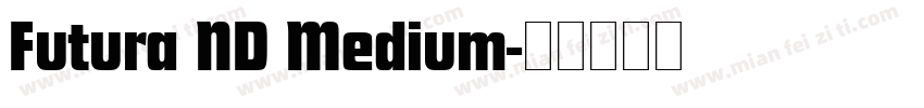 Futura ND Medium字体转换